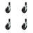 Hard Rubber Swivel Expanding Stem Caster Set
