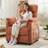 34" Chenille Power Recliner Chair with Side Pockets, Stepless Remote Control, Small Space Electric Recliner, 350 lb Capacity-2064714039