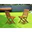 Chaises de patio pliables Dickinson - Bois d'acacia, ensemble de 2, huile naturelle