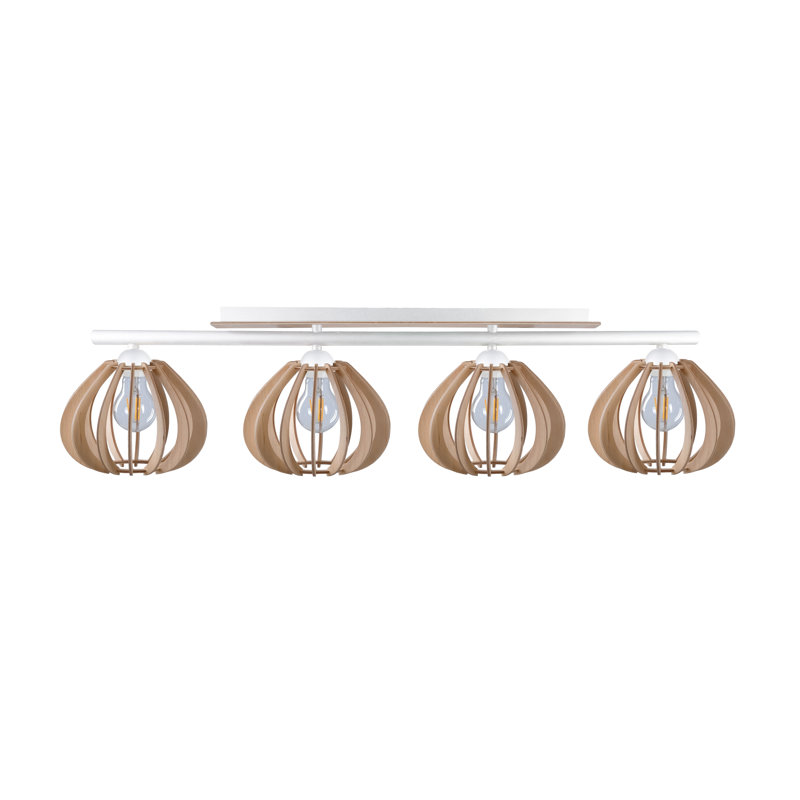 Abeeha Manufactured Wood Flush Mount, White