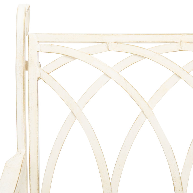 Banc de jardin en fer Baptista, Blanc perle