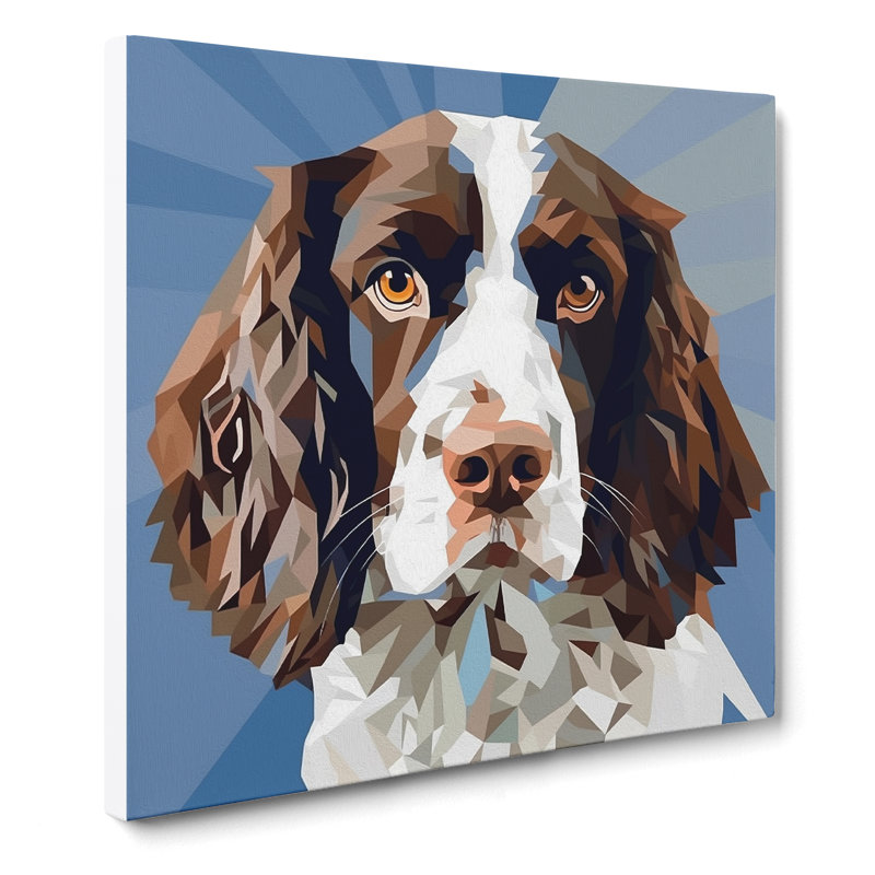 English Springer Spaniel Cubism - Wrapped Canvas, 50cm H x 50cm W x 3cm D