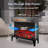 three sided glass electric fireplace with feet