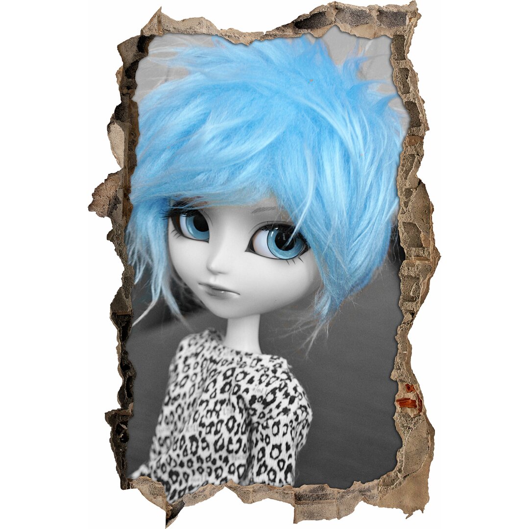 Pullip Puppe mit hellblauem Haar Wandsticker