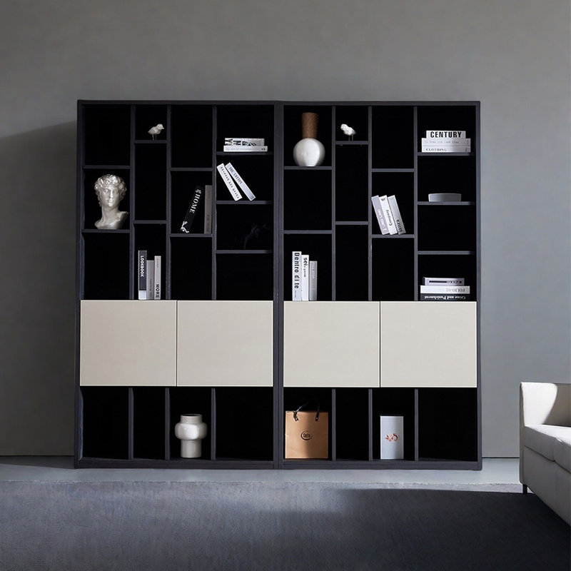 Bibliothèque luxueuse de style italien