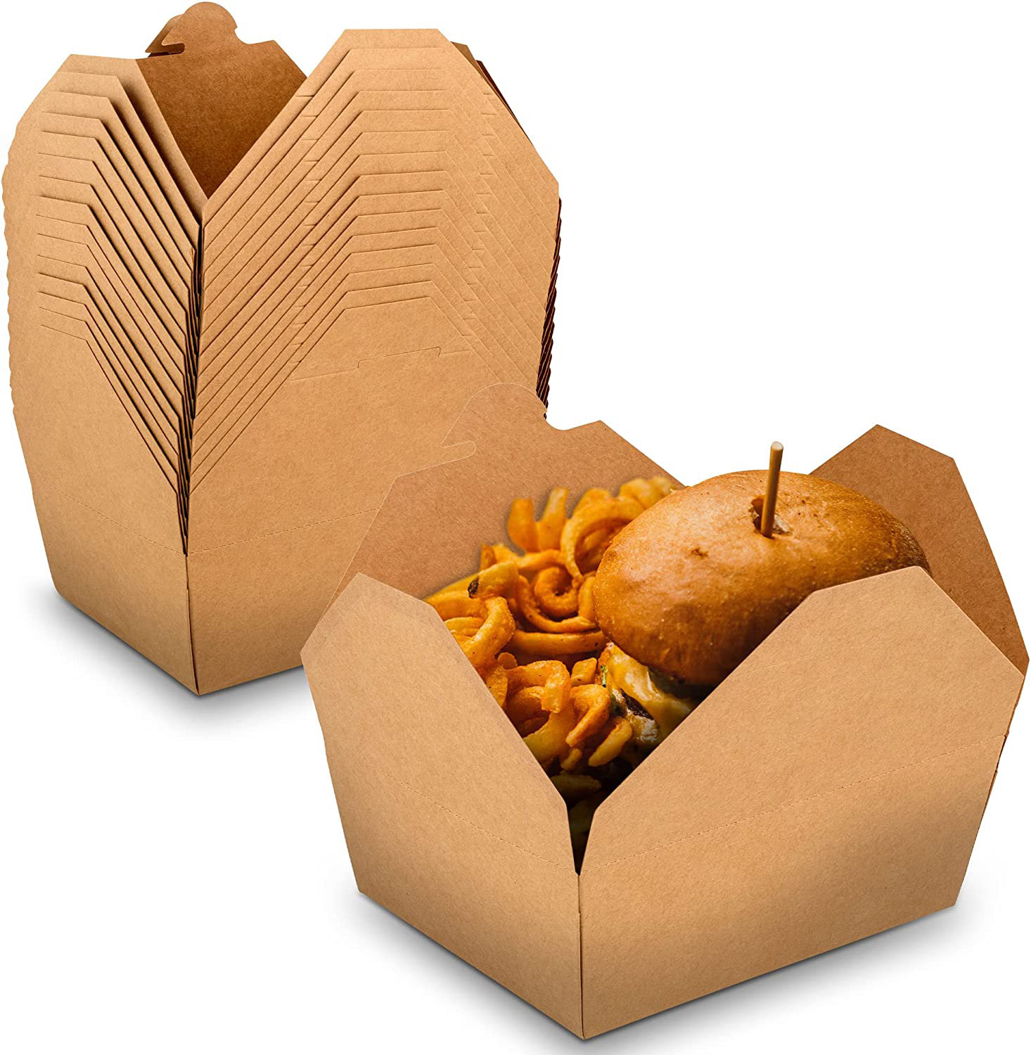  Stock Your Home Microwaveable Kraft Brown Take Out