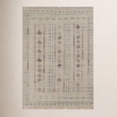 Otto Ivory Hand-Woven Geometric Wool Rug