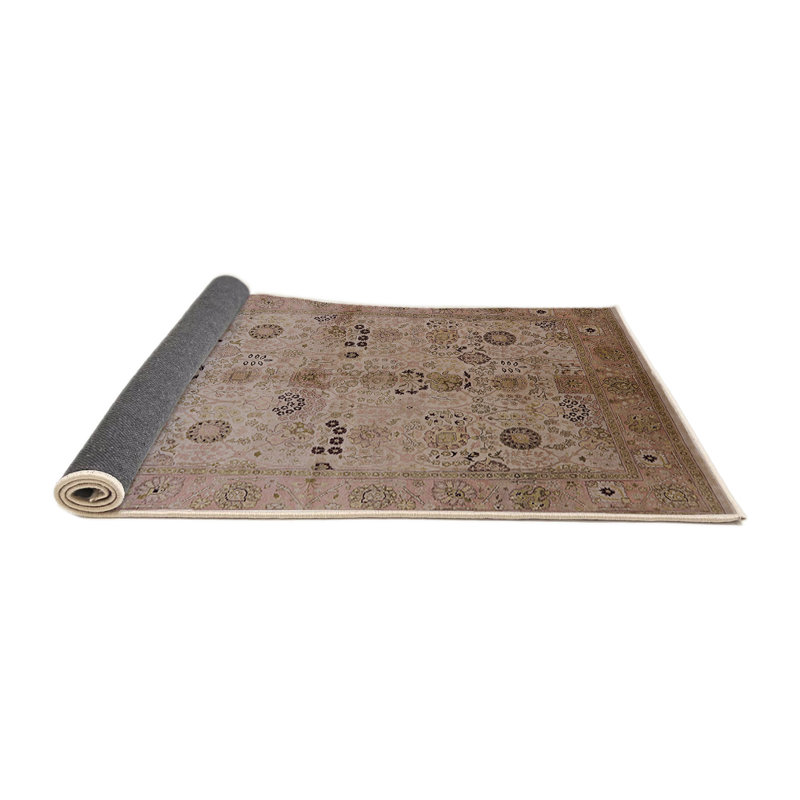 Tapis oriental pêche / beige, Carré 6 pi
