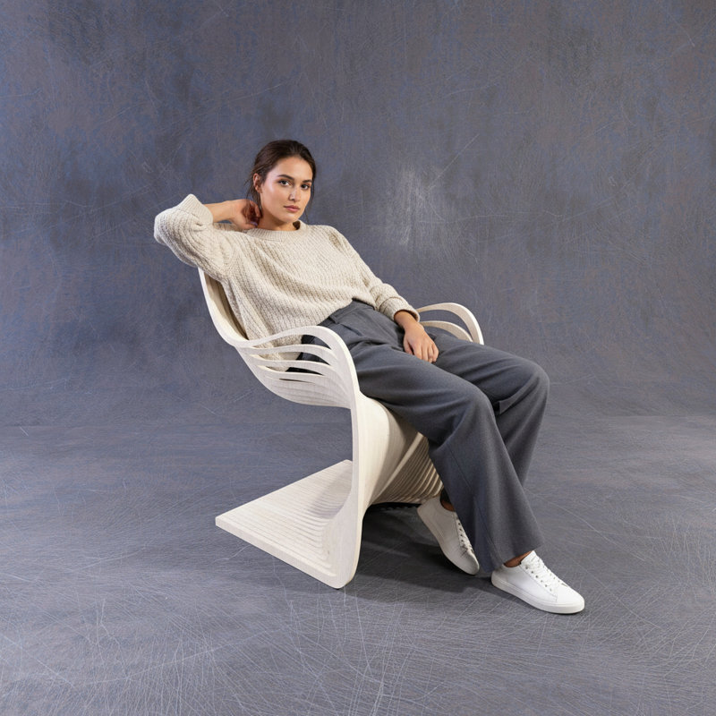Wooden auxiliary dining chair
