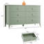 Commode pour chambre à coucher avec 6 tiroirs, commode moderne de 48 po avec poignée en métal, meuble télé-10514063