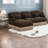 Modern Sofas, 100 Inch Chenille Leopard L Shape, Movable Ottoman For Home