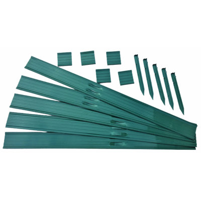 Swift Edge Rust-free Aluminium Garden Lawn & Border Edging - with connecting strips & fixing stakes