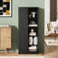 Rangement réglable pour garde-manger de 61 po en métal noir avec 4 tablettes
