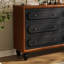 Coffre d'appoint en bois massif exquis simple.-107263809