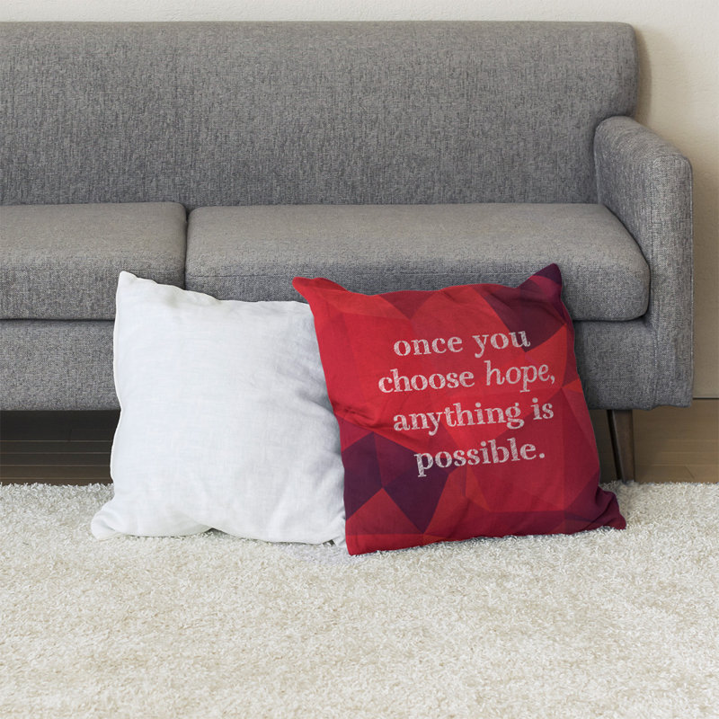 Coussin de sol pierres précieuses choisissez Hope, 40 po x 40 po, Rubis