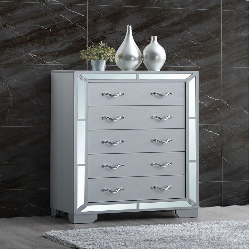 Commode moderne, argent