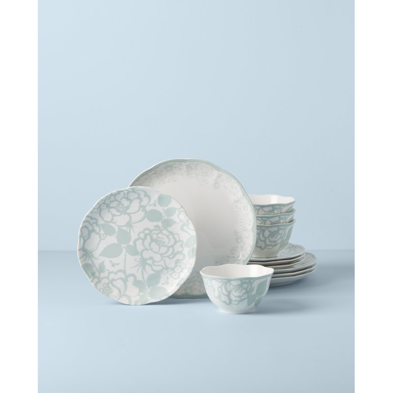 Butterfly Meadow 12 Piece Dinnerware Set, Service for 4