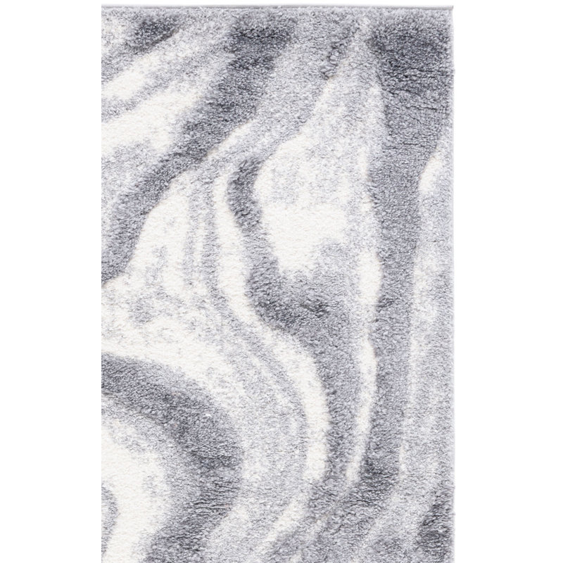 Hi-Lo Shag Performance Abstract Rug, Rectangle 4' x 6'