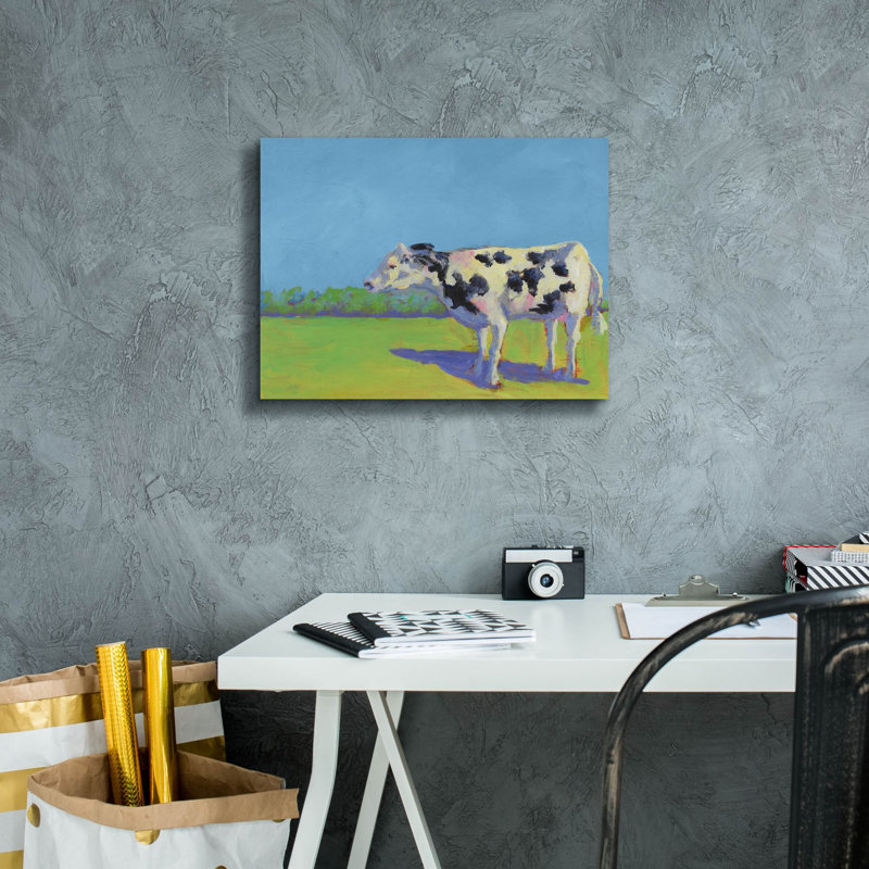 Toile épique Graffiti «Cow Pals 3» par Carol Young, 16 po x 12 po, H 12 po x l 16 po