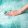 Haja Turquoise Fluffy Faux Sheepskin Fur Shag Area Rug