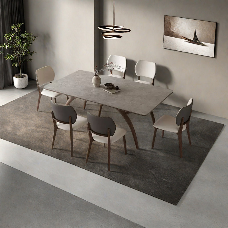 Table de salle à manger double couche, H 29,5 po x L 70,8 po x l 35,4 po