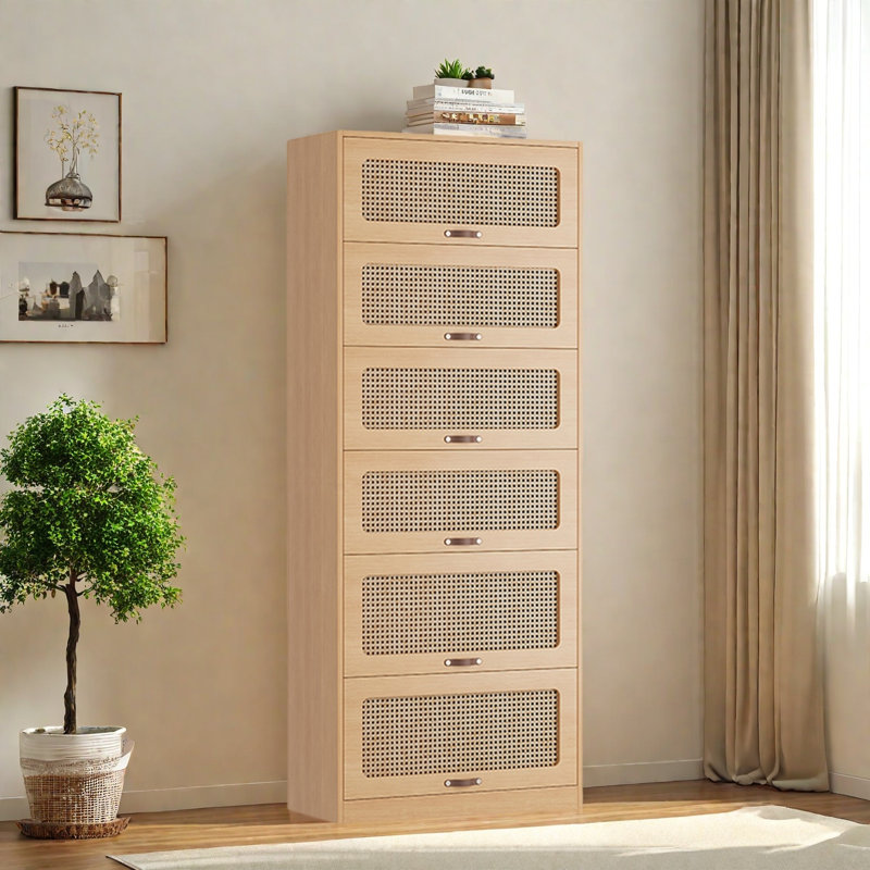 Rabehi, (6 tablettes) H 77,9 po x l 31,4 po x P 13,7 po, Brun