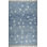 Blue Hand-Knotted Wool Faded Denim Texture Tribal Modern Contemporary Carpet Rug