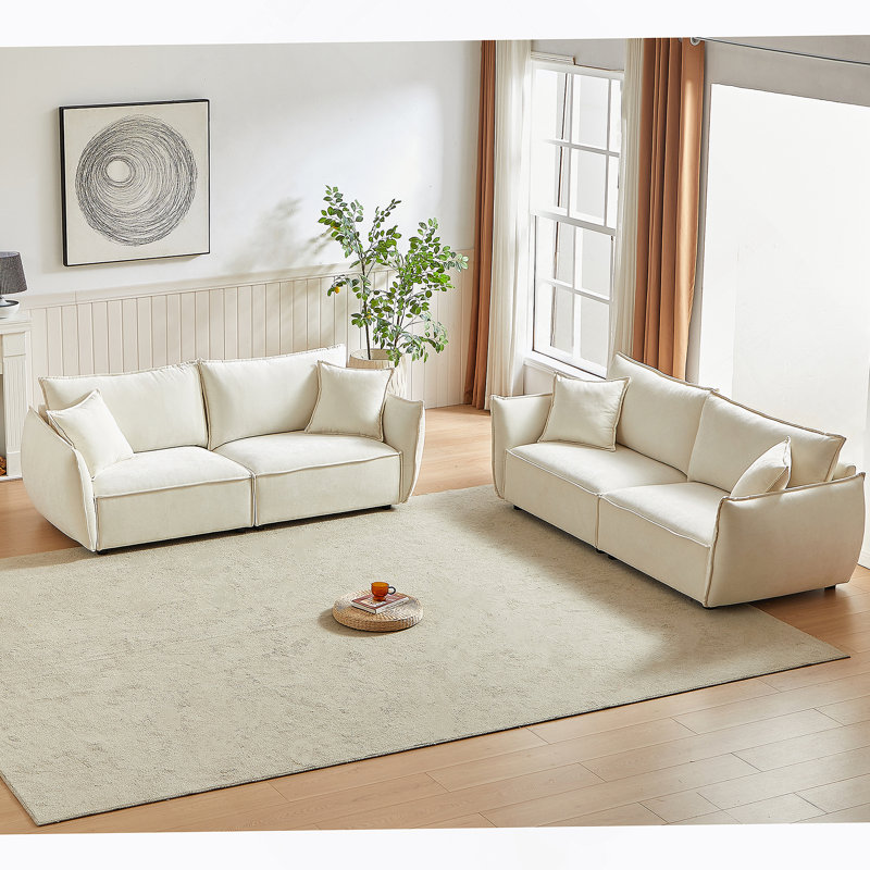 Canapé 3 places + 3 places, Beige