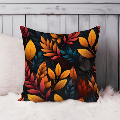 Botanical Fall Leaves IV Thanksgiving Autumn Pillow Cover