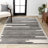 Augie Modern Berber Stripe Cream/Black Rug-234350404