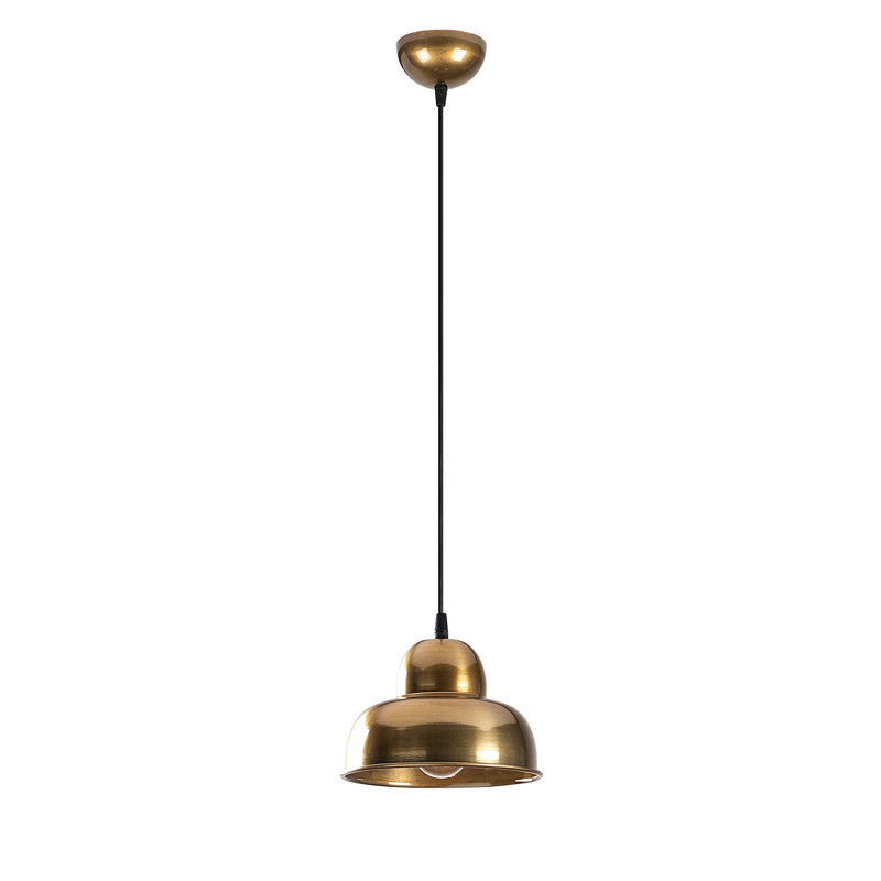 Luminaire suspendu en dome à 1 lumière, Or
