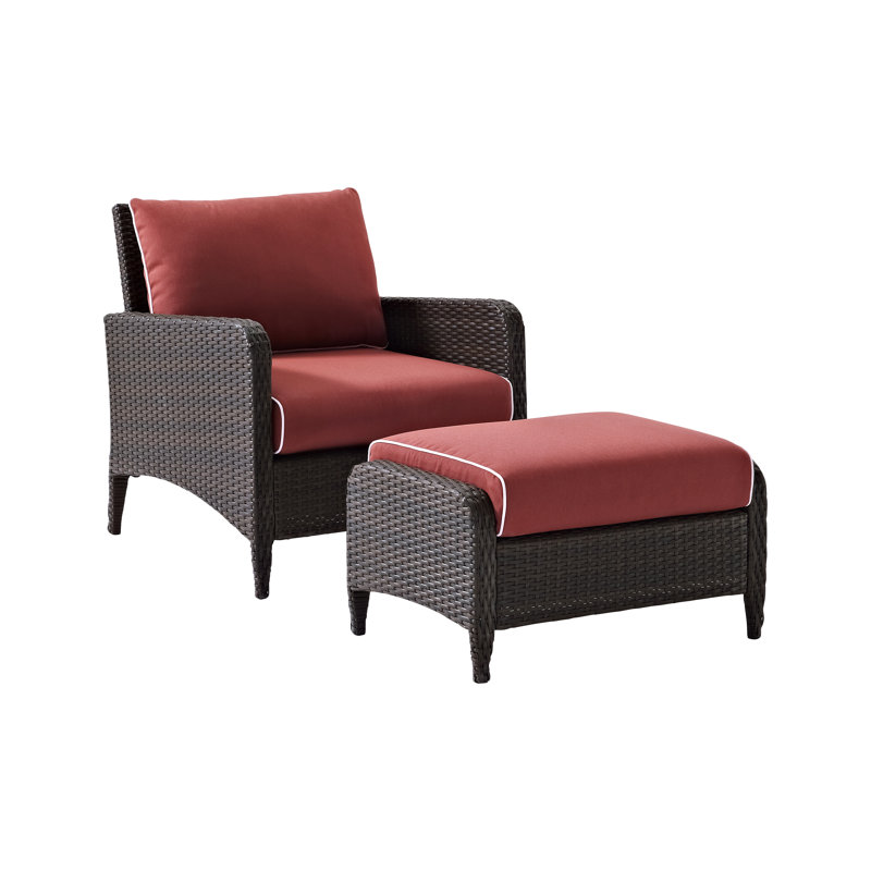 Chaise de patio avec coussins Mosca, Sangria
