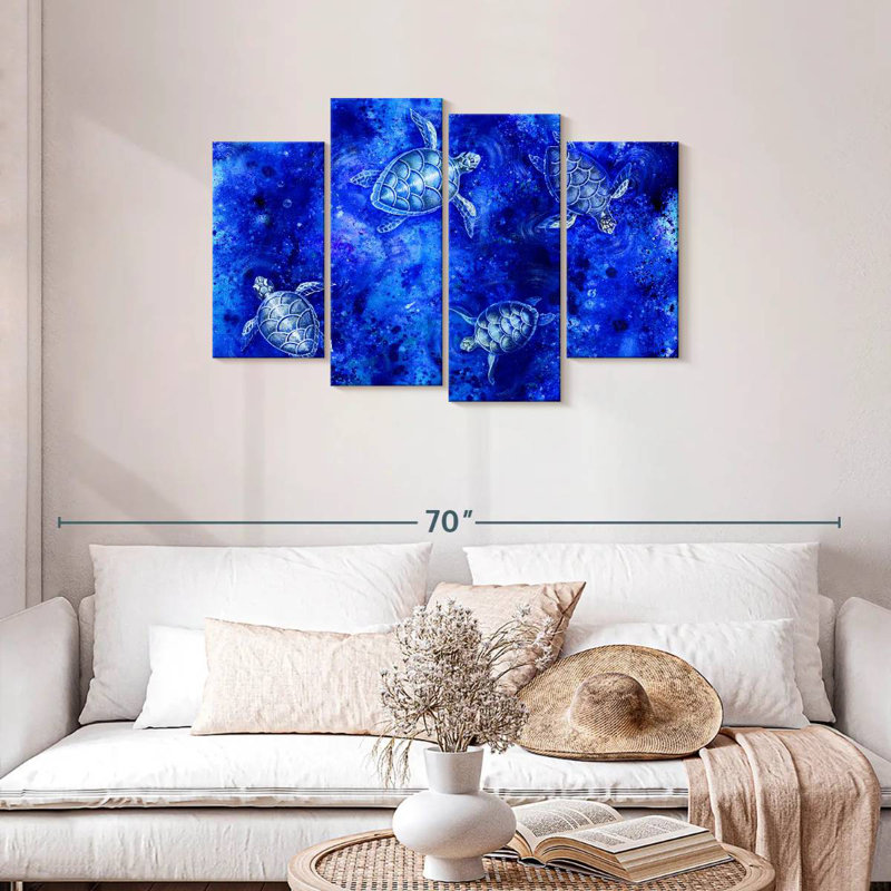 Acrylique de tortue de mer Brampt, H 27 po x l 43 po