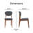 Elle Decor Coralie Mid-Century Modern Upholstered Dining Chair-36518201