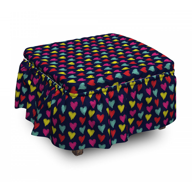 Box Cushion Ottoman Slipcover