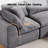 138" Oversized Chenille 7 Seater Sectional Couch, Compression Sofa No Assembly Required, Dark Gray -2056965147