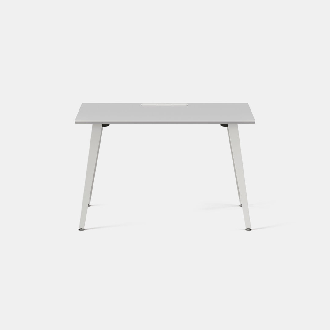 Writing Desk, 30" H x 48" W x 24" D, Fog, White