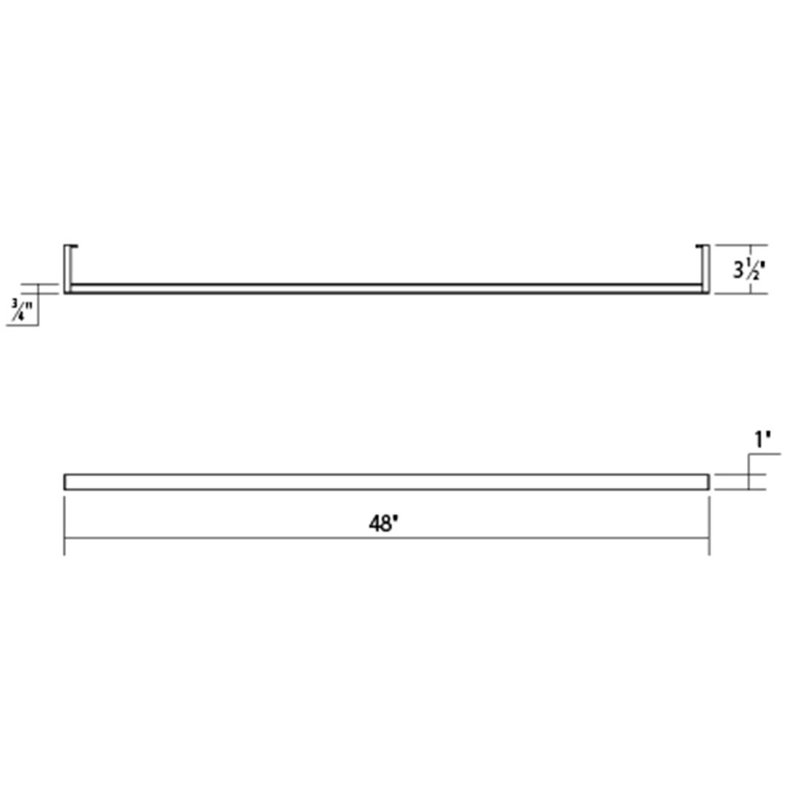 Bright Satin Aluminum Thin-Line 48" LED Sconce