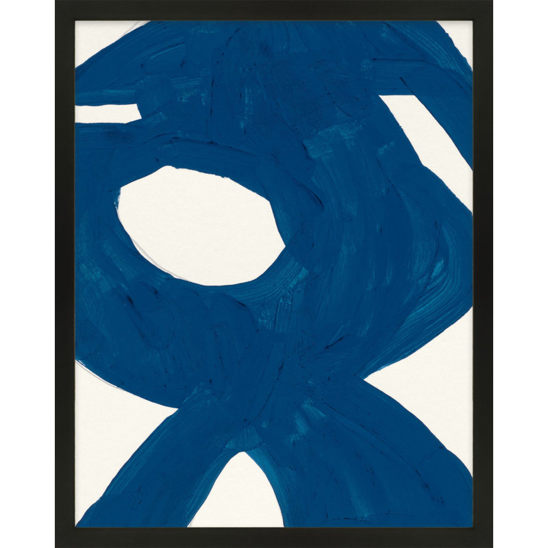 Blue Harmony 2 Print by Andrea Stokes, Black Framed, 25" H x 20" W x 1.25" D