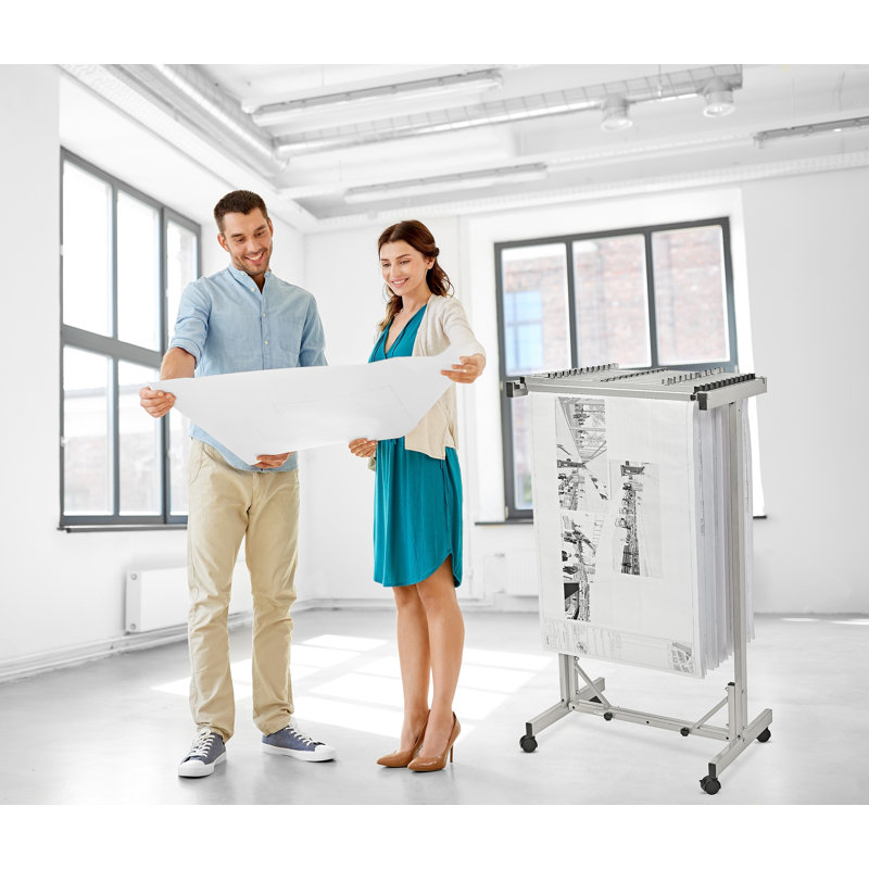 Chariot de rangement extensible pour plan central mobile, Gris