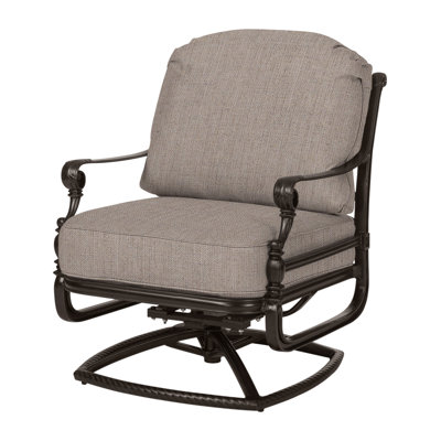 Grand Terrace Swivel Rocking Lounge Chair with Sunbrella Cushions