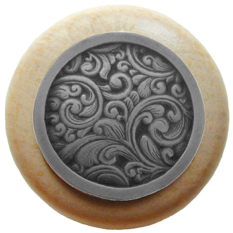 Classic Mushroom Knob, Antique Copper/Cherry Wood
