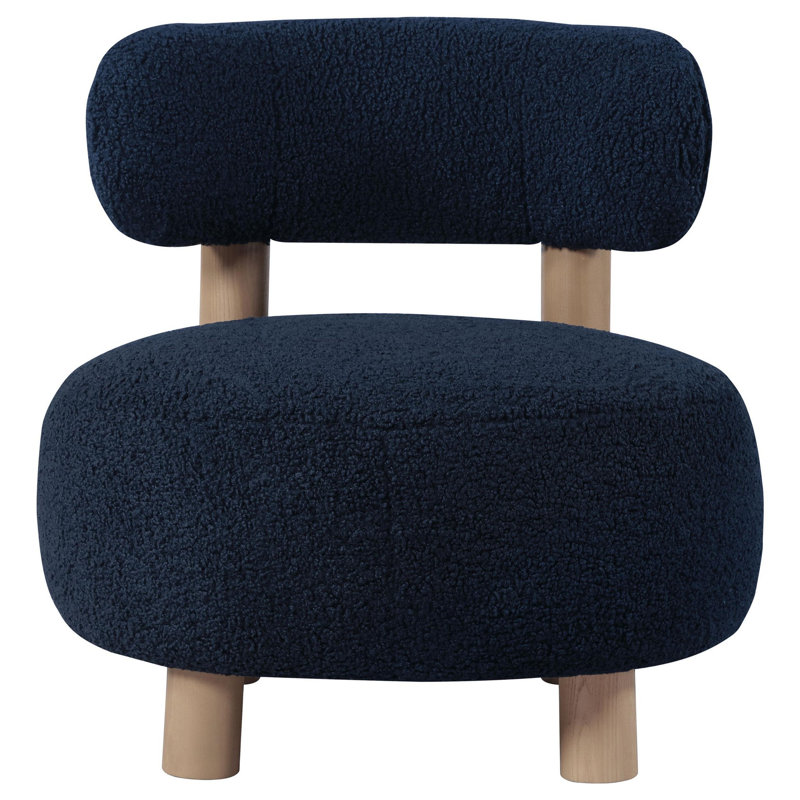 Chaise d'appoint Donato Boucle, Polyester bleu