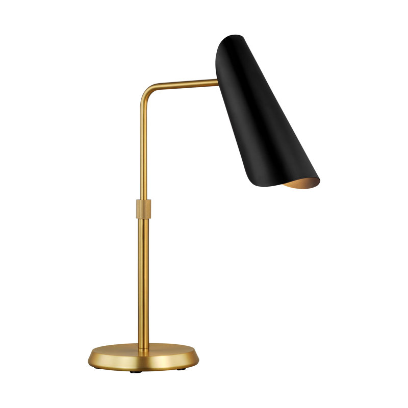 Adjustable Midnight Black and Brass Task Table Lamp