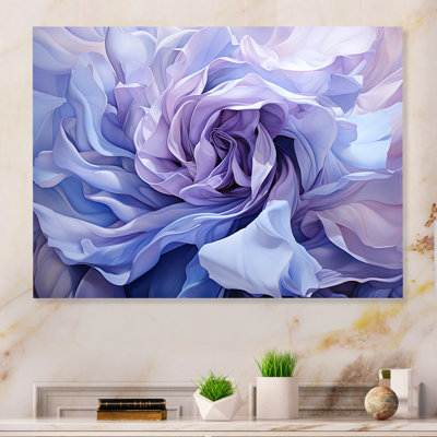 Twist Lavender Rose - Abstract Spirals Metal Wall Print
