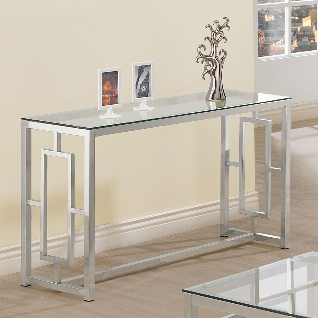 Beaufain 47.25'' Glass Top Console Table Etta Avenue™
