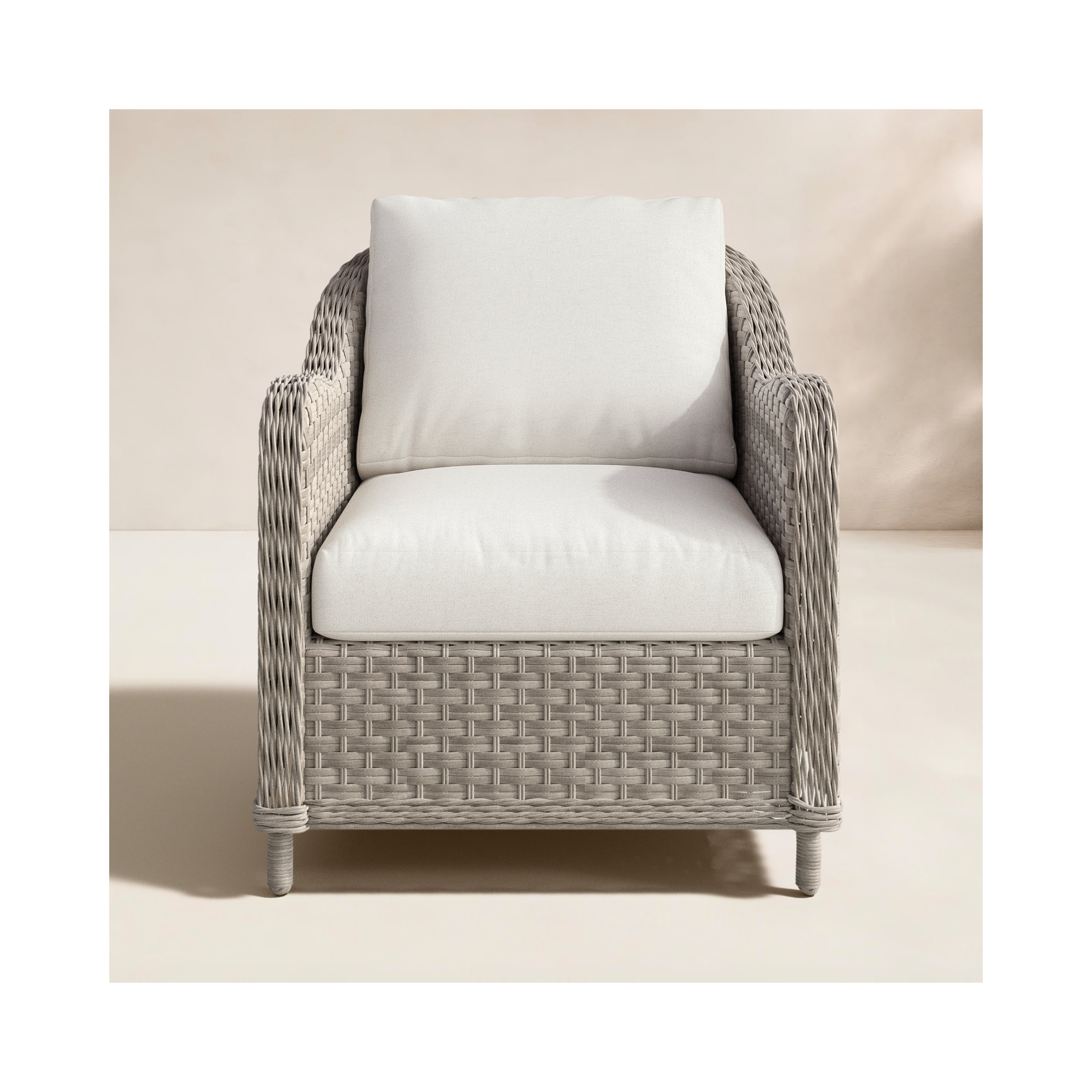 Sky Premium All-Weather Wicker Outdoor Lounge Chair, Canvas Canvas Sunbrella® Canvas