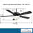 5 - Blade LED Standard Ceiling Fan and Light Kit Included-51081922