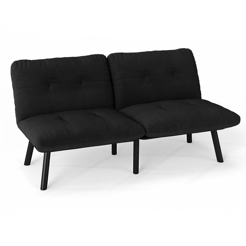 Canapé-lit convertible pliant moderne, Noir
