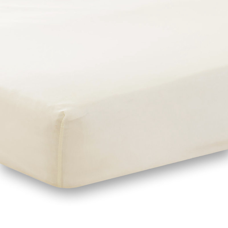 Izyan Percale Fitted Sheet, Ivory, Single (3')